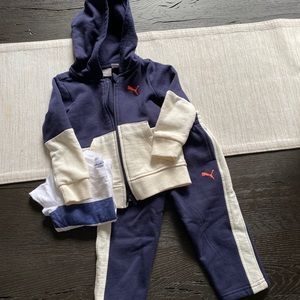 Puma sweatsuit 18 months with splendid white tee
